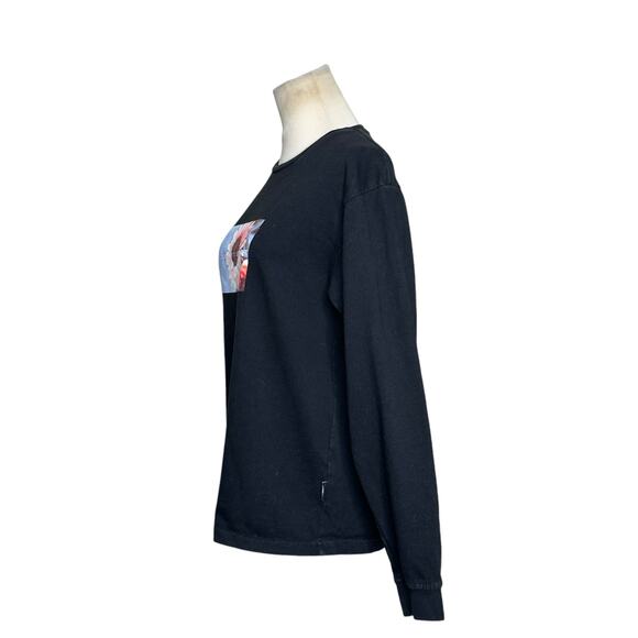 Publish black pink flower print long sleeves sweatshirt size Small - Picture 9 of 12